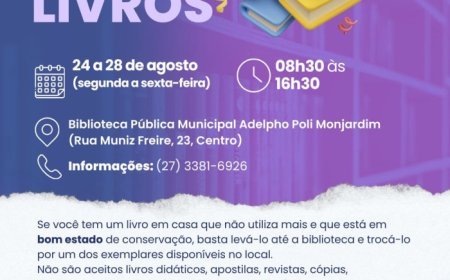 Cultura - Banca Troca de Livros incentiva leitura e circulação de histórias na Biblioteca de Vitória